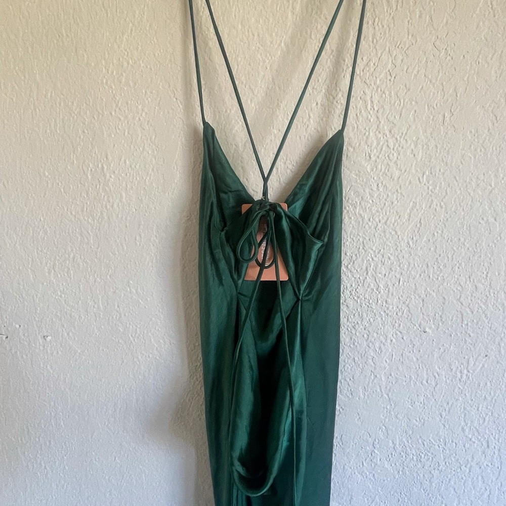 NEW Green Satin Dress